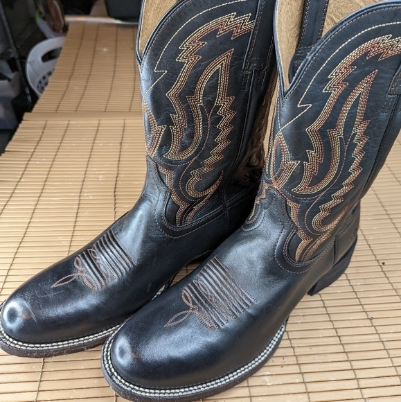 Ariat Mens "Circuit Competitor" Round Toe Boots Limosine Black 10025078 Size 13D